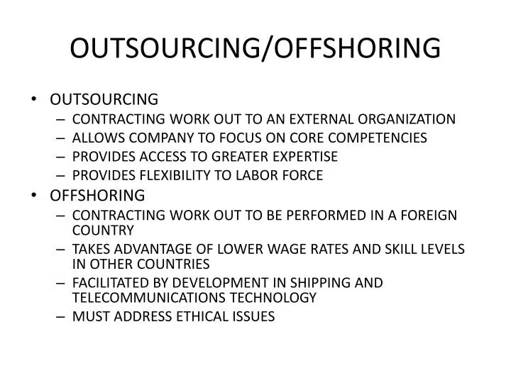 outsourcing offshoring