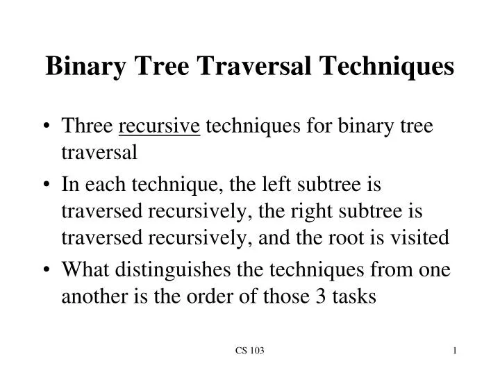 binary tree traversal techniques