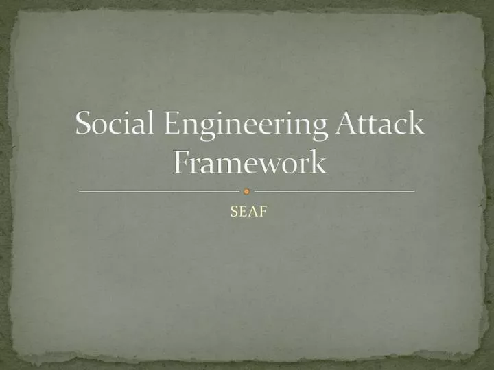 social engineering attack framework