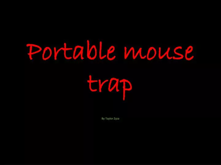 portable mouse trap