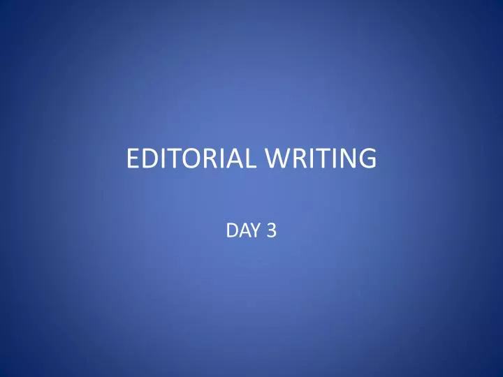 editorial writing