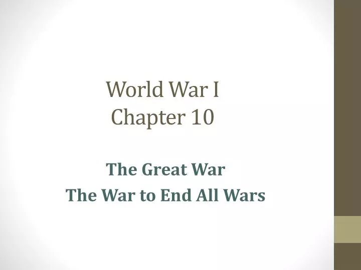 world war i chapter 10