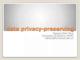 data privacy-preserving