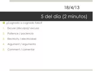 5 del d a 2 minutos