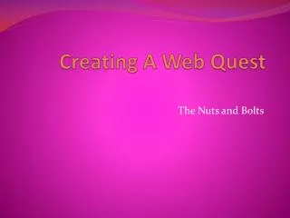 Creating A Web Quest