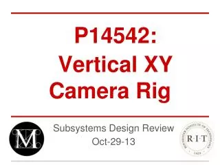 P14542: Vertical XY Camera Rig
