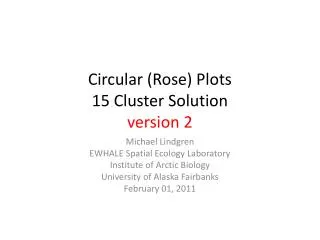 Circular (Rose) Plots 15 Cluster Solution version 2