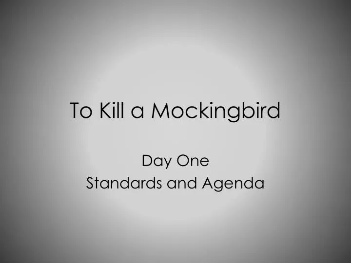 to kill a mockingbird