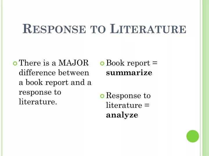 response to literature