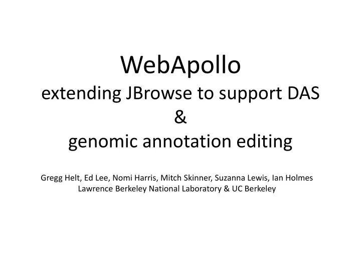 webapollo extending jbrowse to support das genomic annotation editing