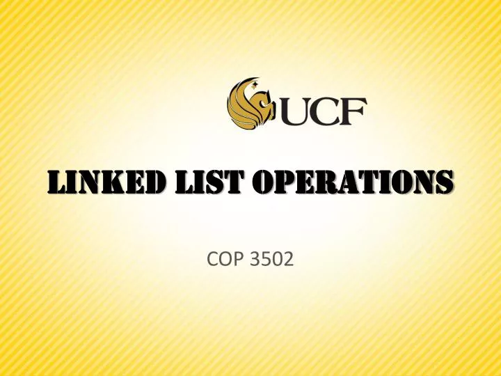 linked list operations