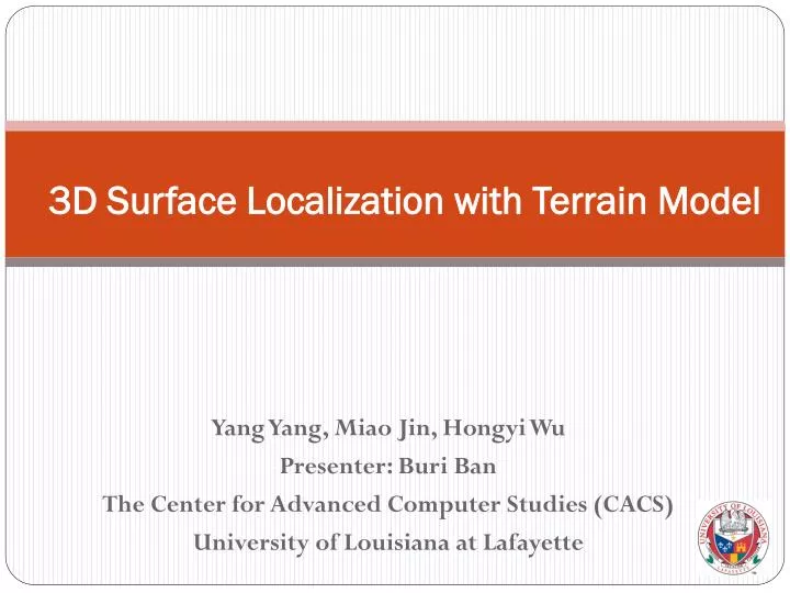 3d surface localization with terrain model