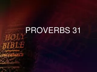 PROVERBS 31