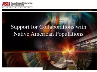 Support for Collaborations with Native American Populations