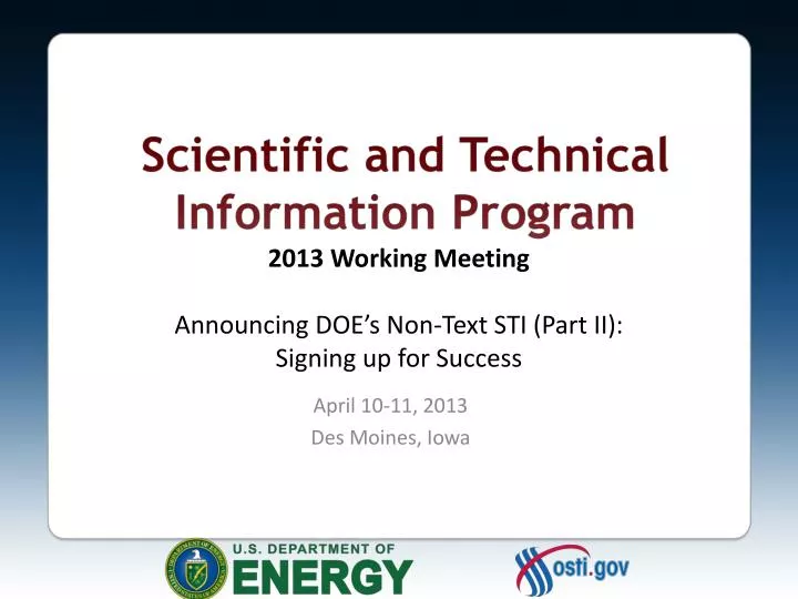 2013 working meeting announcing doe s non text sti part ii signing up for success