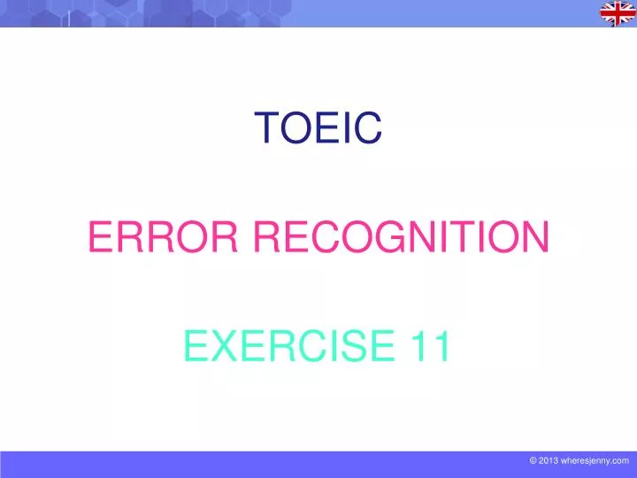 toeic error recognition exercise 11