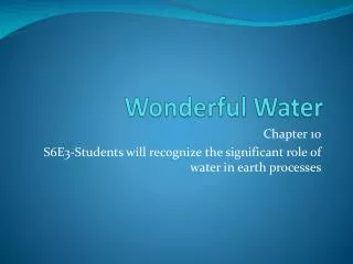Wonderful Water