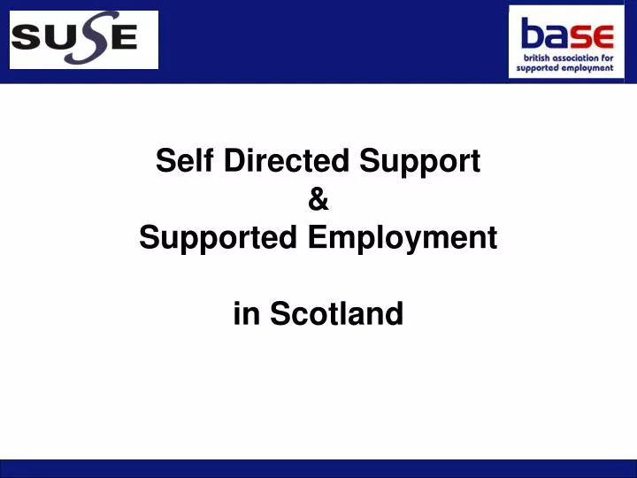 self directed support supported employment in scotland