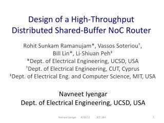Design of a High-Throughput Distributed Shared-Buffer NoC Router