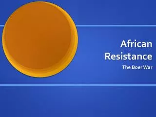 African Resistance