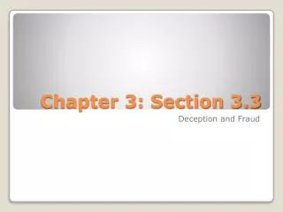 Chapter 3: Section 3.3