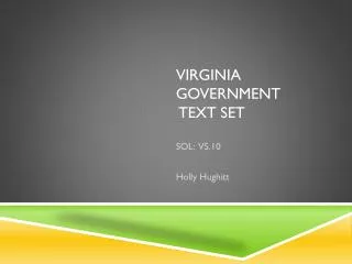 VIRGINIA government Text Set