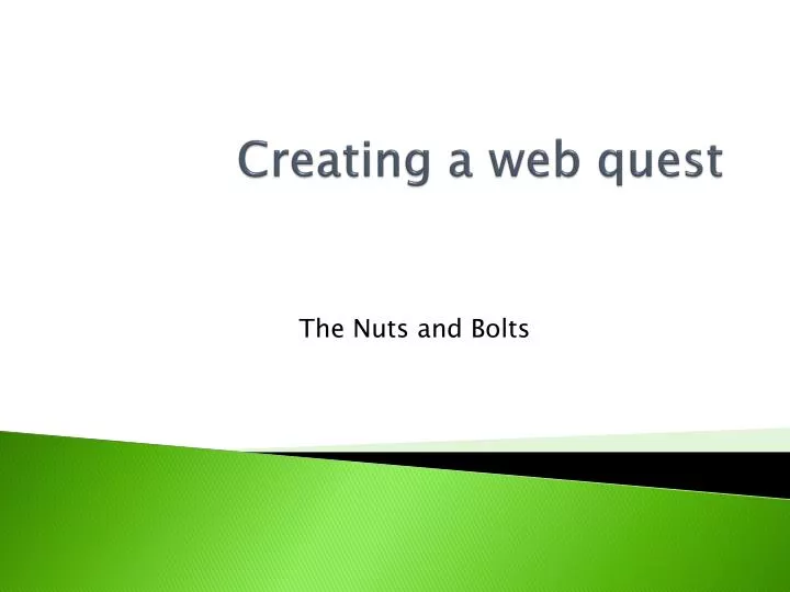 creating a web quest