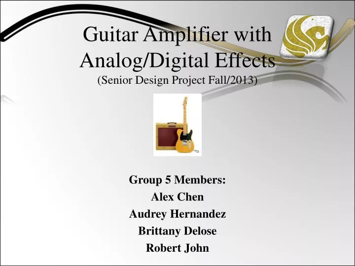 guitar amplifier with analog digital effects senior design project fall 2013