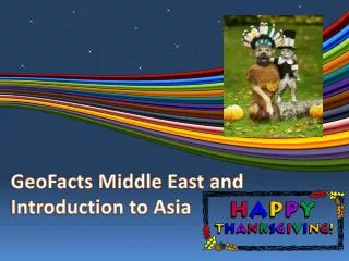 GeoFacts Middle East and Introduction to Asia