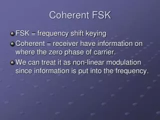 Coherent FSK