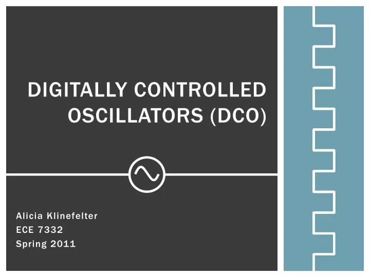 digitally controlled oscillators dco