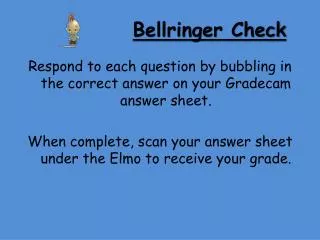 Bellringer Check