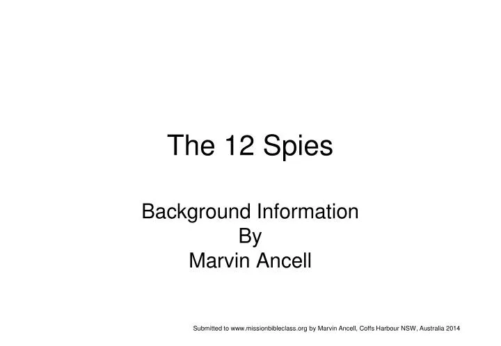 the 12 spies