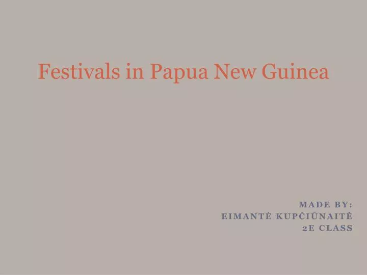 festivals in papua new guinea