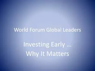 World Forum Global Leaders