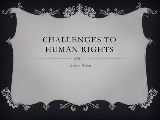 challenges to human rights