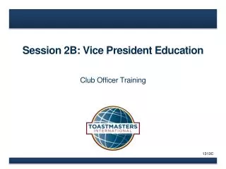 Session 2B: Vice President Education