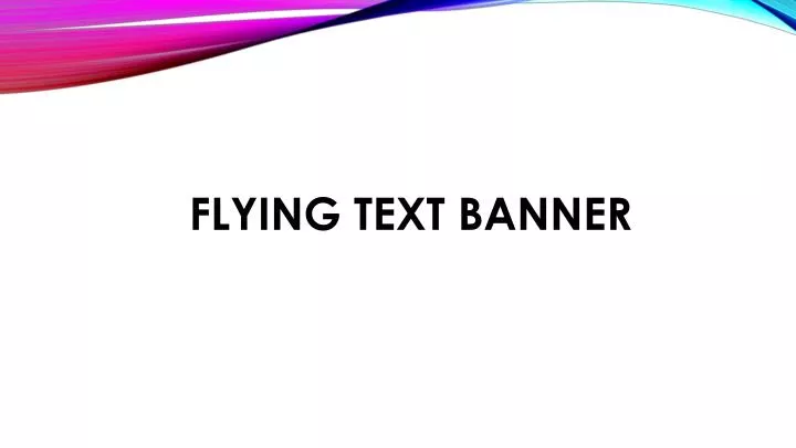 flying text banner