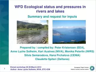 WFD Ecological status and pressures in rivers and lakes