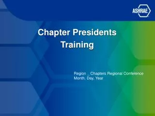 Chapter Presidents Training