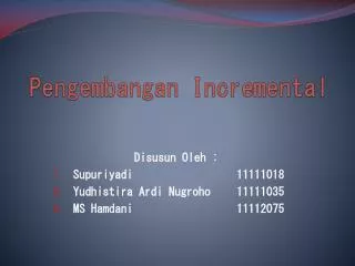 pengembangan incremental