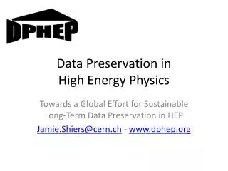 Data Preservation in High Energy Physics