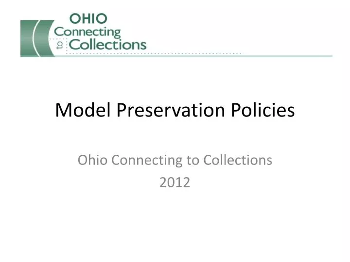 model preservation policies