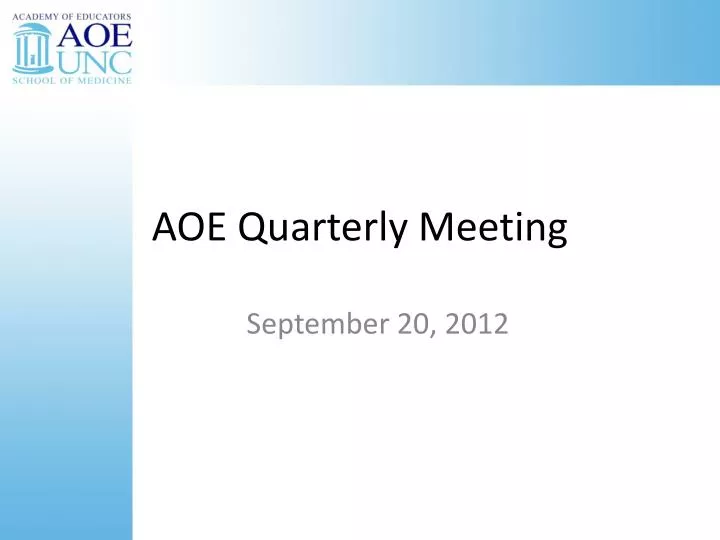 aoe quarterly meeting