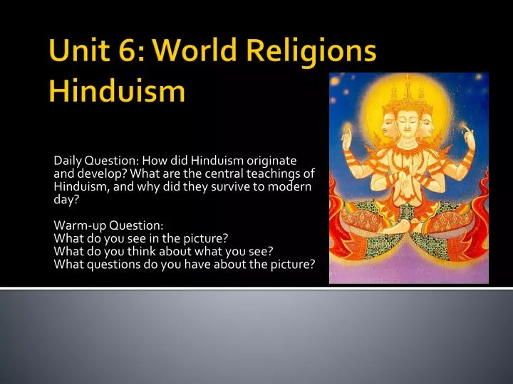unit 6 world religions hinduism