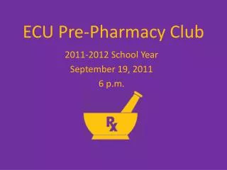 ECU Pre-Pharmacy Club
