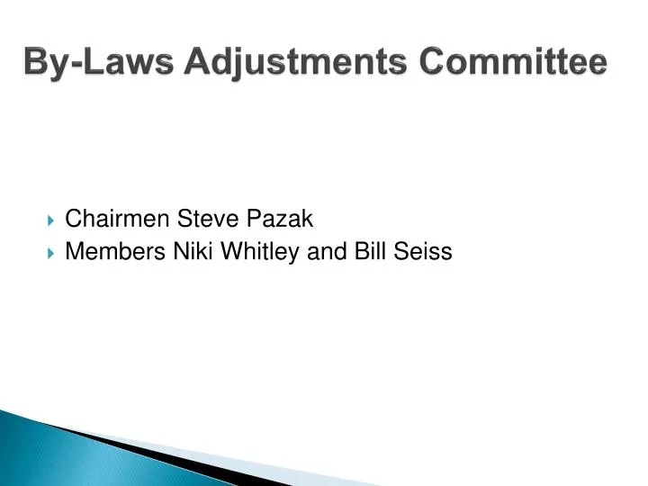 by laws adjustments committee