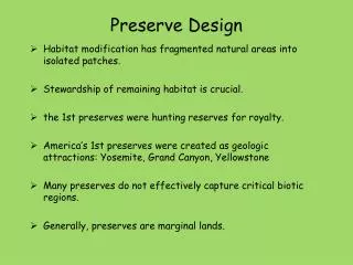 Preserve Design