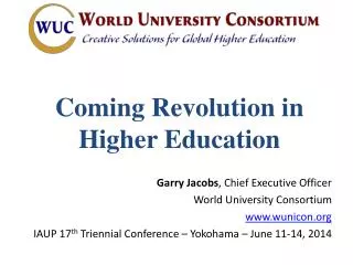 Coming Revolution in Higher Education