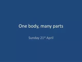 One body, many parts